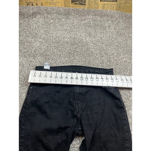 Levi Strauss 505 Jeans Mens 32x29 Regular Fit Black Denim Straight Leg - Picture 4 of 12